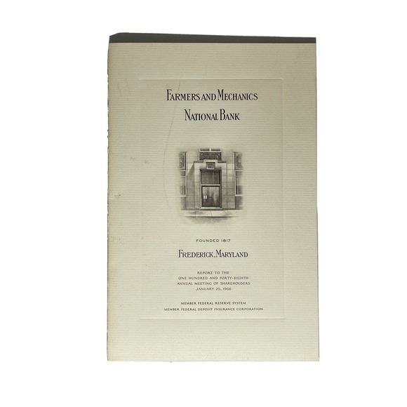 1966 Farmers & Mechanics‎ Bank Annual Report Frederick MD Ephemera VTG - Picture 1 of 9